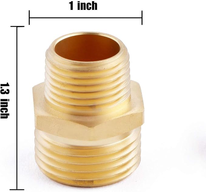 (6 Pack Lead-Free Brass Garden Hose Threaded 3/4" GHT to 1/2" NPT Fitting - Image 4