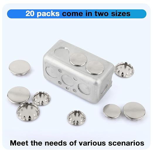 20PCS Seal Electrical Box Knockout in 2 Sizes, Removable Round Steel Instant - Image 6