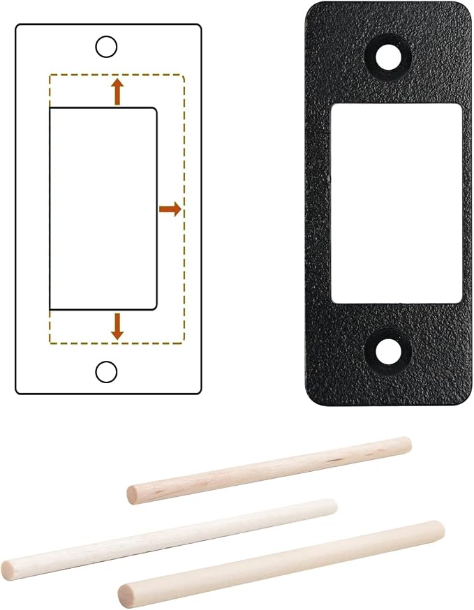 Deadbolt Restorer Strike Plate Large Version 2-3/4" x 1-1/8" | Large Opening by MOSECYOU