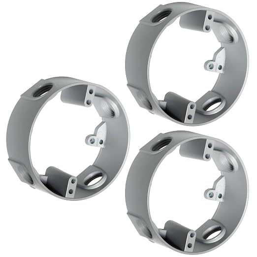 3 pcs Round Weatherproof Electrical Box Extenders, 18.3 cu in by XGGYA
