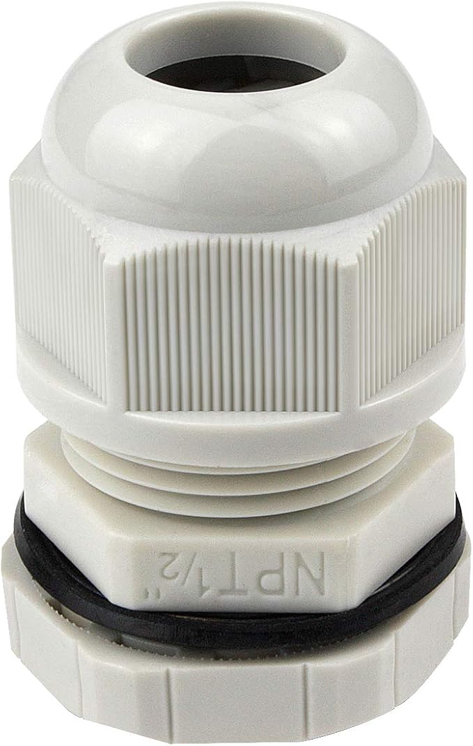 XHF 50 Pcs 1/2" IP68 Strain Relief Nylon Cord Grip Waterproof NPT Cable Glands by XHF