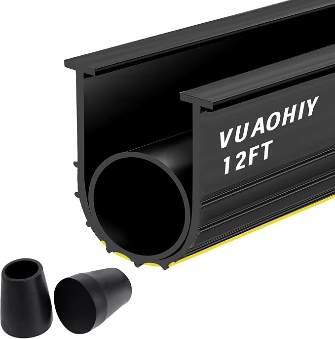 Garage Door Weather Stripping Bottom Seal 12 FT T-End, 3 3/4 Inch Width by VUAOHIY