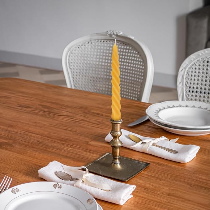 TELOSMA Spiral Beeswax Taper Candles, 7 Inch Tall - Image 5