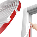 White D-Shape Weather Stripping 20Ft | Self-Adhesive Rubber Seal Strip by JSIWOTH