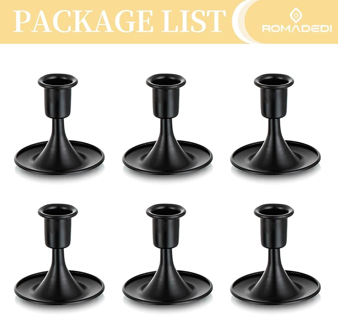 Black Candlestick Candle Holders - Image 7