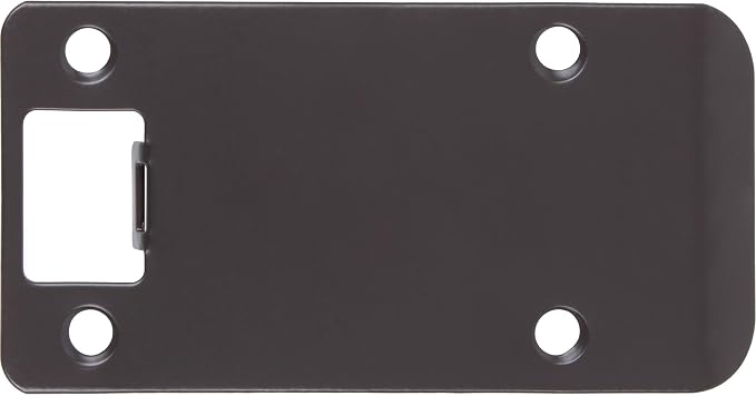 Round Corner Extended Lip Strike Plate, 2-1/4" x 4", Oil-Rubbed Bronze by StoneHarborHardware