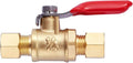 1 Pcs Lead-Free Brass Mini Ball Valve Shut Off Switch, 1/4 inch Compression | by LitOrange