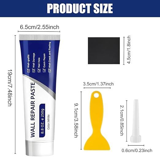 2Pcs Wall Repair Paste Tube, Drywall Repair Kit, Quick Drying Wall Mending - Image 6