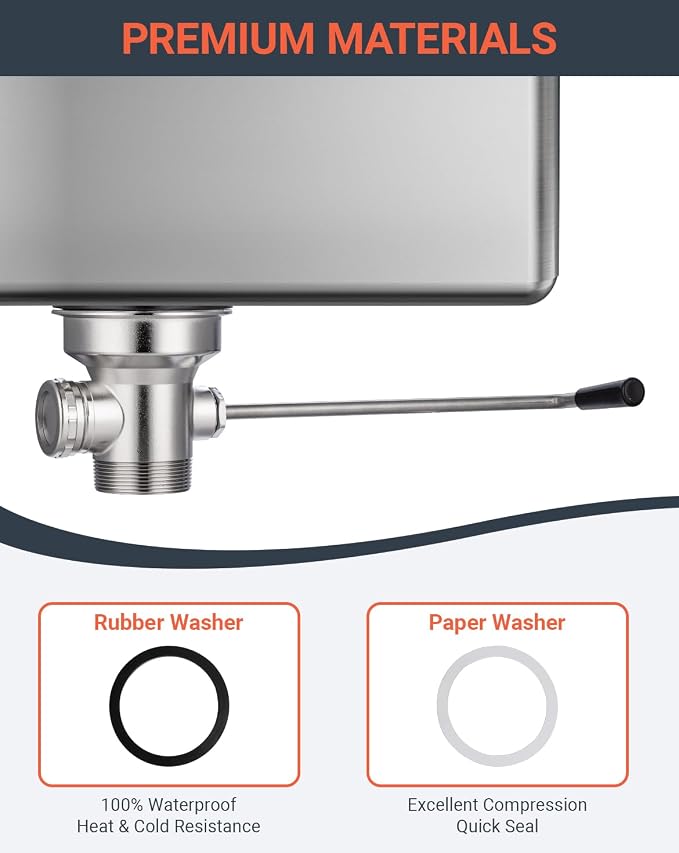 3-1/2" Kitchen Sink Drain Gasket Kit - Image 4