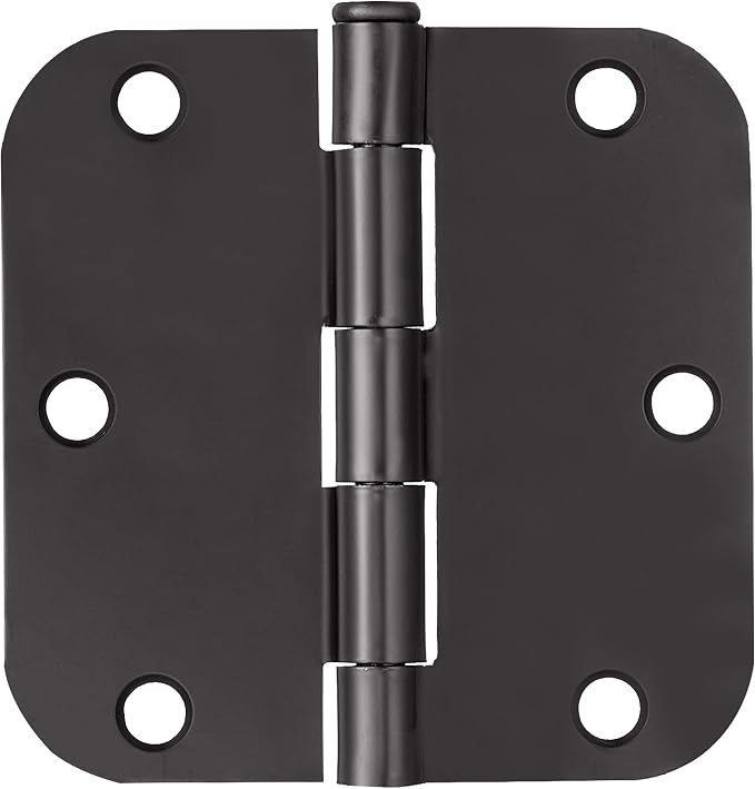 Design House Interior Door Hinge, Matte Black | 5/8" Radius, Traditional - Image 2