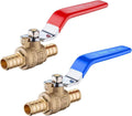 2-Pack 3/4" PEX Brass Ball Valve, Barb Crimp Pex Connection | Full Port Water by EFIELDPEXTUBING