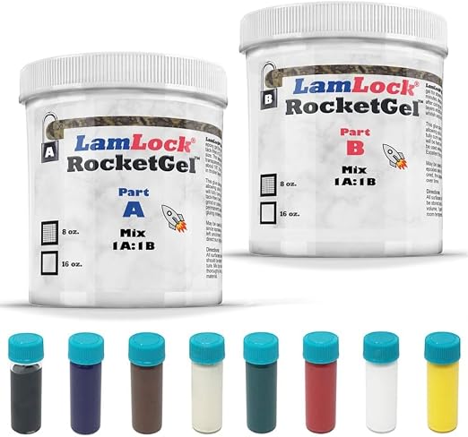 RocketGel 25 Minute Professional Epoxy Countertop Kit by LamLock