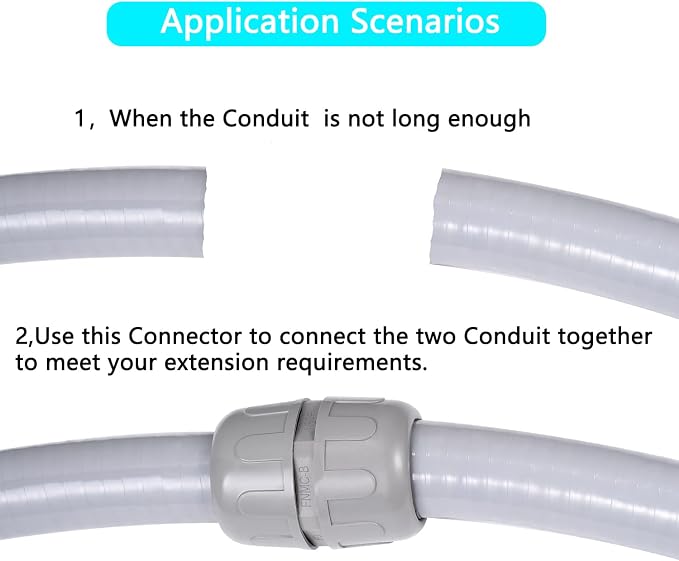 4 Pcs NPT 1/2 Inch Liquid Tight Connector Non-Metallic PVC Electrical Flexible - Image 6