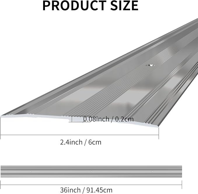 36''x2.4'' Floor Transition Strip, Aluminum Door Threshold - Image 2