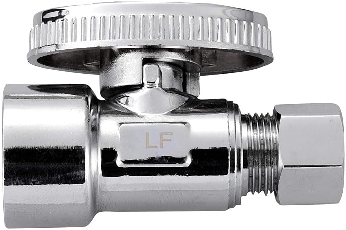 2 Pack Brass 1/2 Inch FIP x 3/8 Inch OD Compression Quarter Turn Straight Water - Image 6