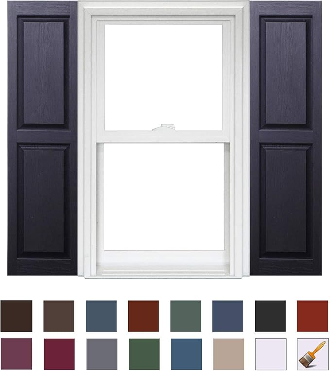 Polaris Homeside Raised Panel Vinyl Shutters 14-1/2in. x 63in. - Image 2