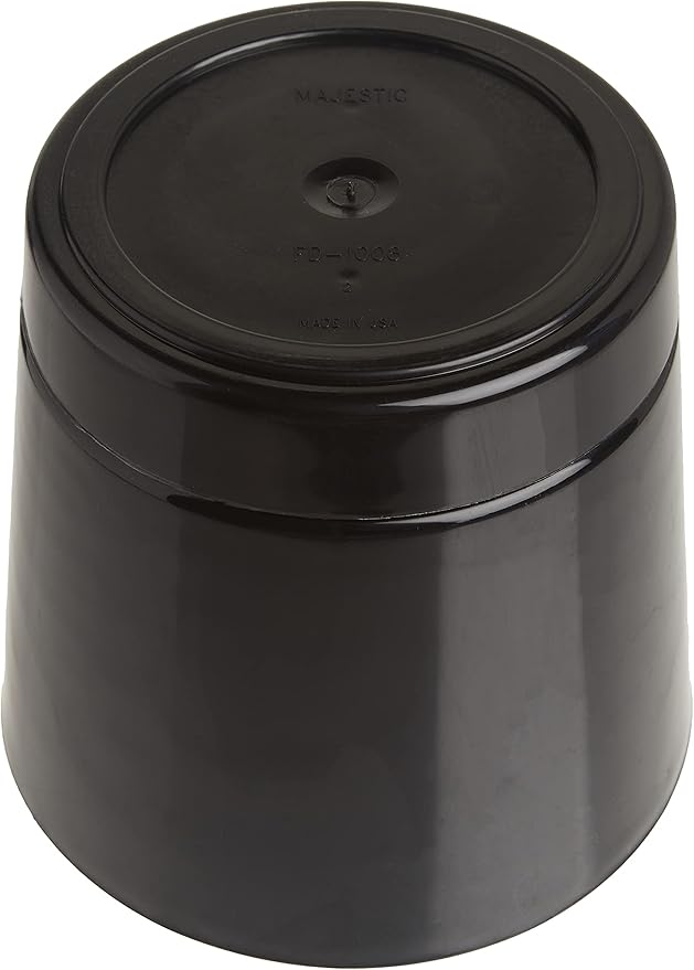 Novelty Majestic Full Depth Round Cylinder Pot, Glossy Black - Image 3