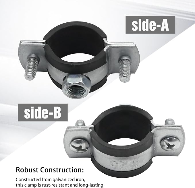 VIKKSAER 10Pcs Adjustable Pipe Bracket Clamp, Pipe Clamp Split Ring Hanger - Image 3