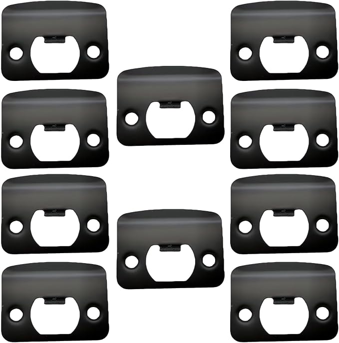 Door Strike Plates, Full Lip Round Corner Strike Plates, Door Reinforcement Kit by POFUIERKN