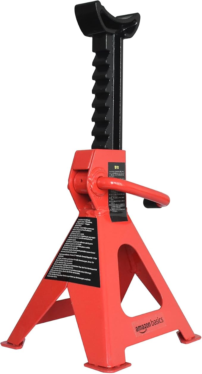 Amazon Basics Steel Jack Auto Stands, 3 Ton Capacity, Adjustable Height - Image 3