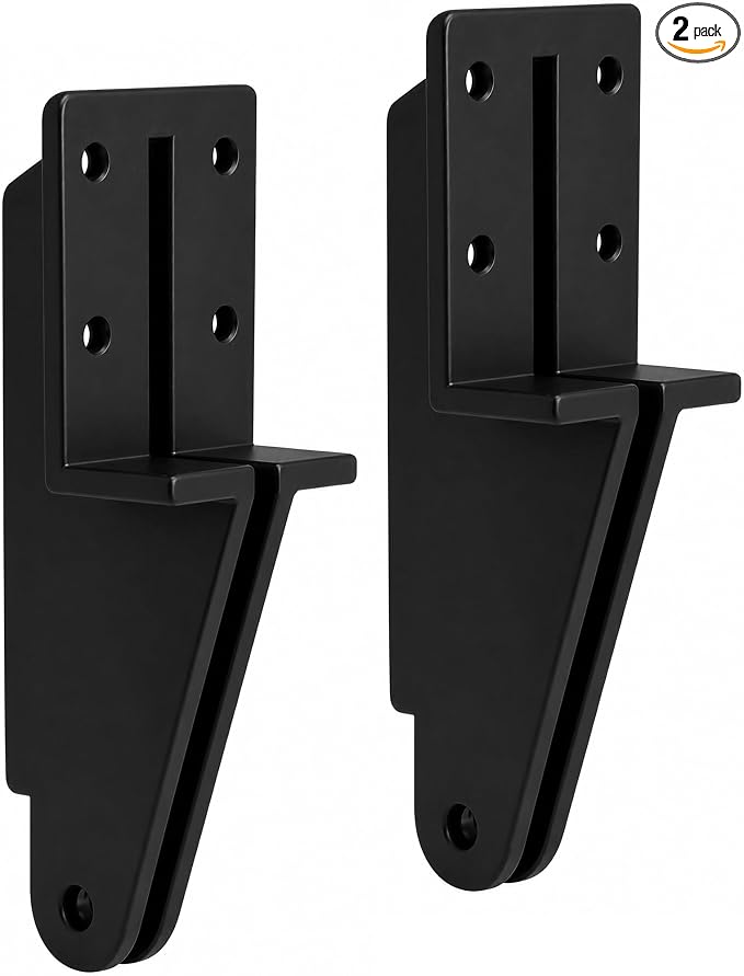 2Pcs Door Jamb Bracket Hardware, Storm Door Closer Bracket Replacement | Black by Unknown