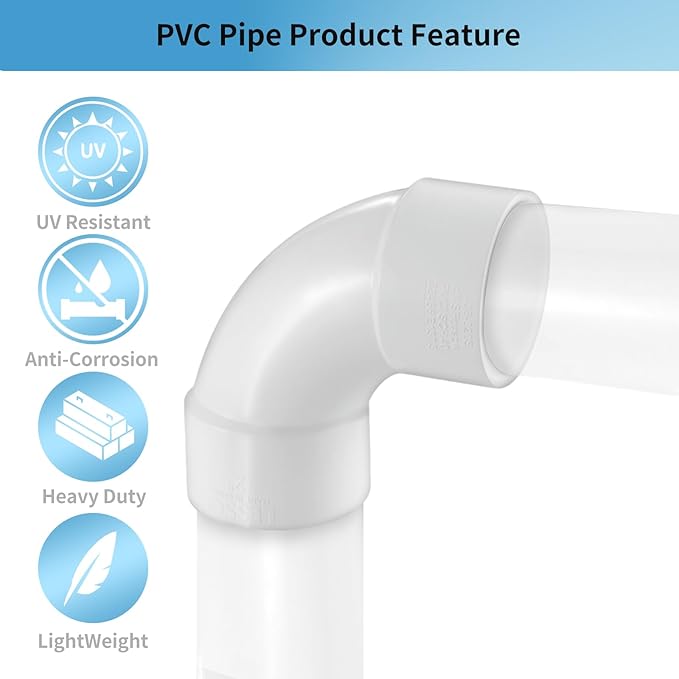 2 Pack PVC Pipe Fitting 2 Inch - Image 4