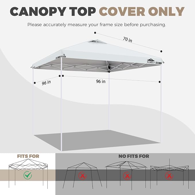8x8ft Replacement Canopy Top - Image 2