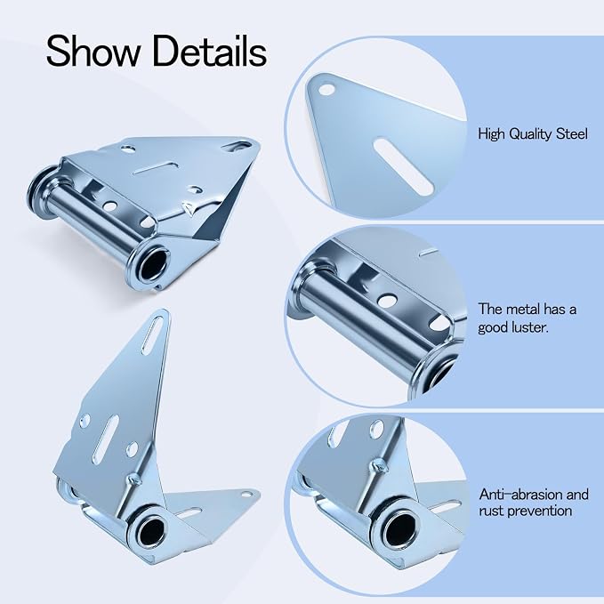 2-Pack Garage Door Hinges #1 | 14ga galvanized steel; rust-resistant, - Image 3