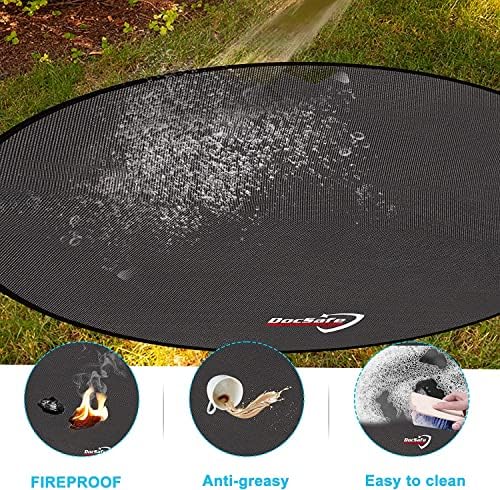 DocSafe 48" Round Fire Pit Mat, 4-Layer Fireproof Under Grill Mat Heat - Image 5