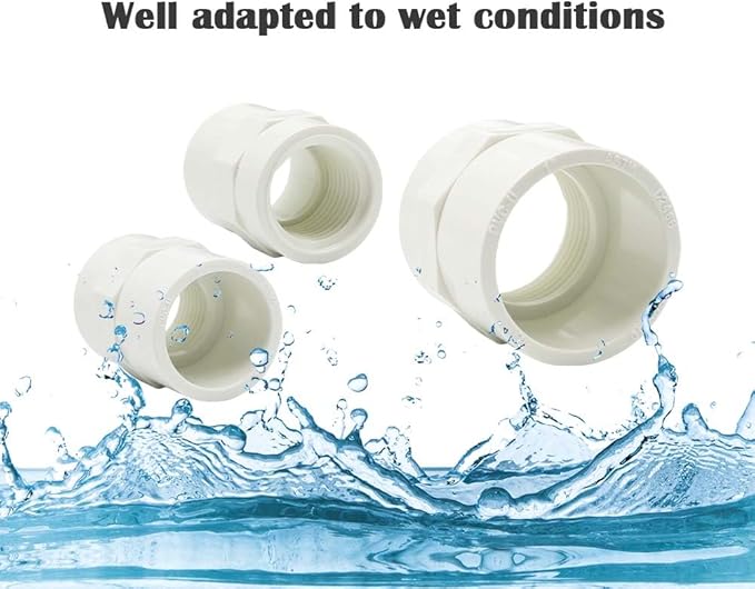 10PCS 3/4 Inch Female Thread White PVC Fittings 2-Way PVC Pipe Coupling Adapter - Image 4