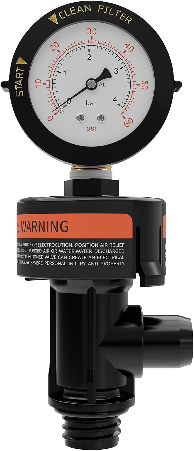 98209800 Includes 98209803 High Flow Air Relief Valve, Pressure Gauge 190058 by Aquatonics