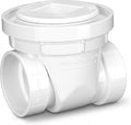 2 Inch Backwater Valve White PVC Drain Backflow Preventer by Innconee