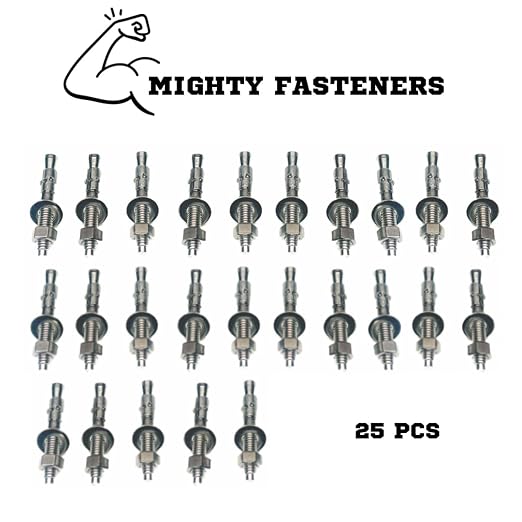 Mighty Fasteners Wedge Anchors – Heavy-Duty 304 Stainless Steel Expansion Bolts - Image 3