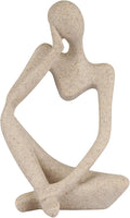 Sandstone Resin Thinker Statue Style Abstract Sculpture, Left | Small Statue by Ozzptuu