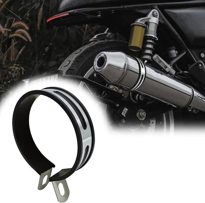 Universal Motorcycle Exhaust Clip Clamp Muffler Pipe Hanger Bracket | Half Round - Image 3
