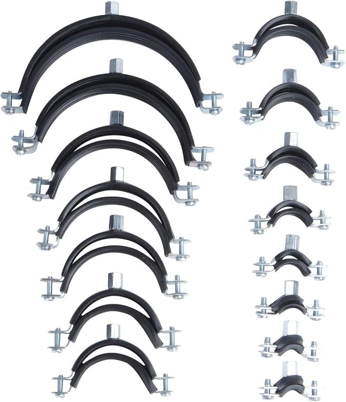 2 PCS Split Ring Pipe Hanger, Heavy Duty Adjustable Pipe Bracket Clamp - Image 5