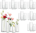 40pcs Glass Vase for Centerpieces, 10 inch Tall Clear Cylinder Flower Vase Bulk by Zomiol