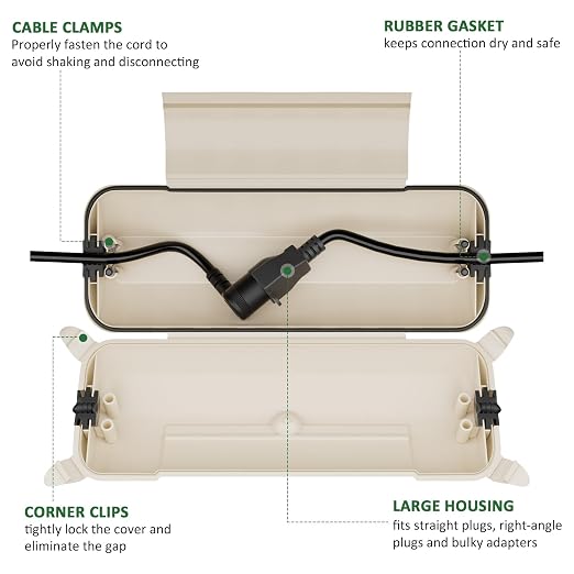 Outdoor Extension Cord Safety Cover, - Image 3