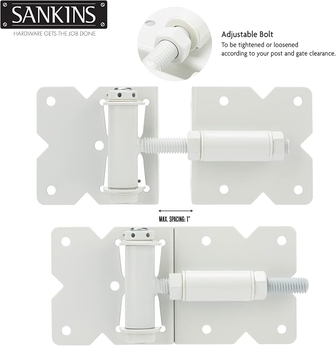 Self Closing Gate Hinges Heavy Duty, 90 Degree Adjustable, - Image 5
