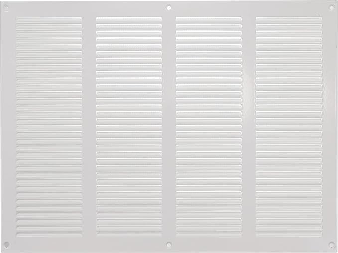 Repa Market Air Vent Cover 16x12 Inch White Galvanized Steel Louvered Grill by RepaMarket