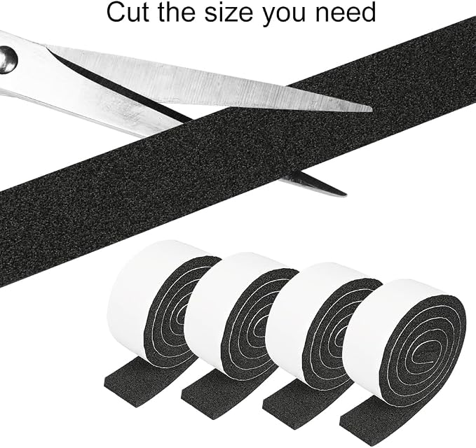 4 Rolls 2 Inch W 1/2 Inch T Weather Stripping Air Conditioner Open Cell Foam - Image 3