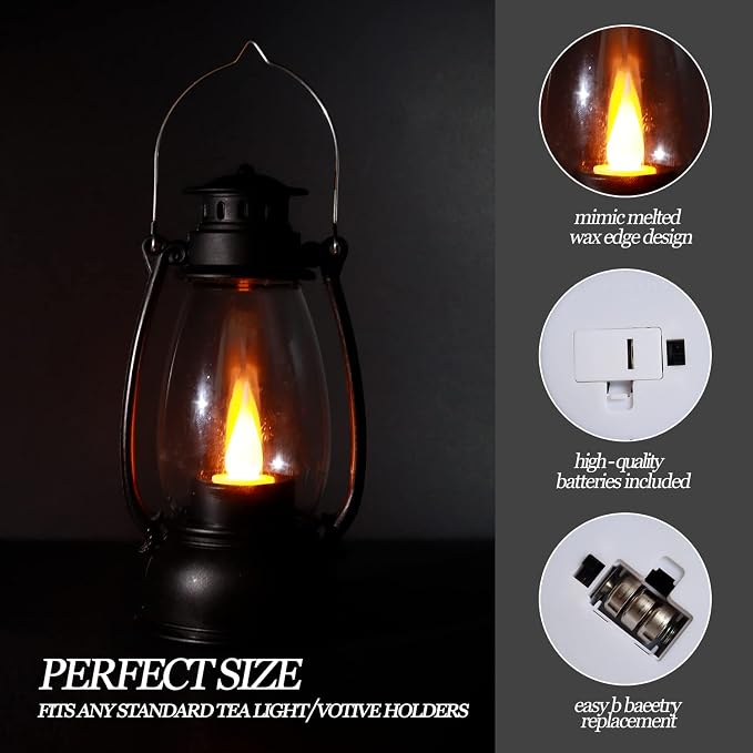 5.1 inch Mini Lanterns 6-Pcs LED Candle Small Lanterns Decorative Indoor - Image 3