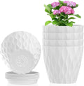 Meowell 6 inch Flower Pots, 5 Pack Plant Pots by Meowell
