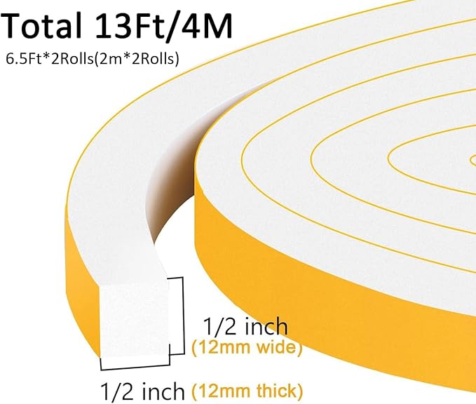 Strong Adhesive Square Foam Weather Stripping - Image 5