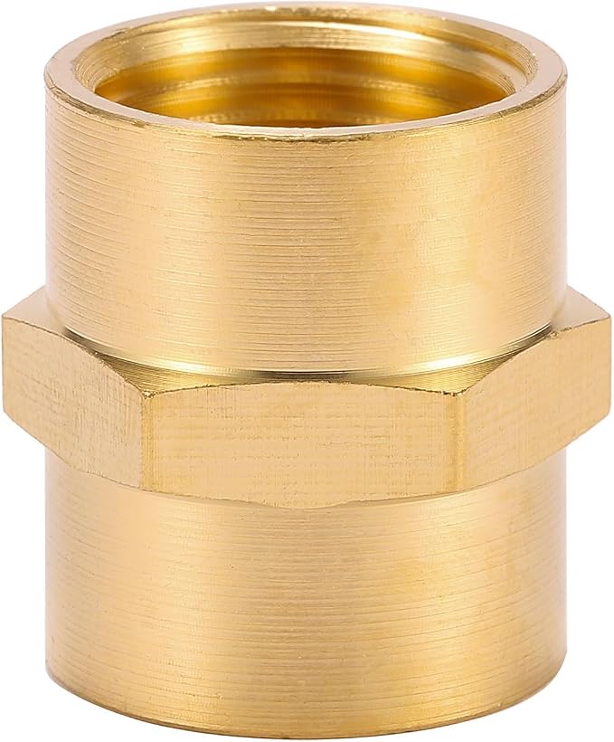 2 Pack 3/4" x 3/4" NPT Coupler, Brass Female Pipe Fitting | - Image 4