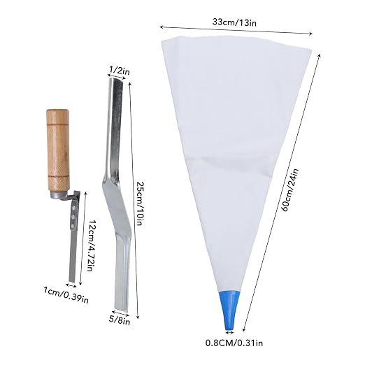 3Pcs Tile Grout Masonry Mortar Bag, Tile Repair Bag Brick Jointer Tuck Pointer - Image 9