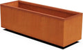 Large Rectangular Planters for Outdoor Plants – 36x12x12 Corten Steel Planter by Plantercraft