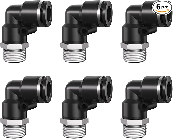 1/4 Push to Connect Fittings npt Thread to 3/8 Air Line Quick | Pneumatic by Unknown