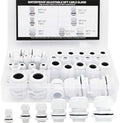 MAKERELE 50pcs NPT Cable Glands Kit Waterproof Strain Relief Connector | Grey by MAKERELE