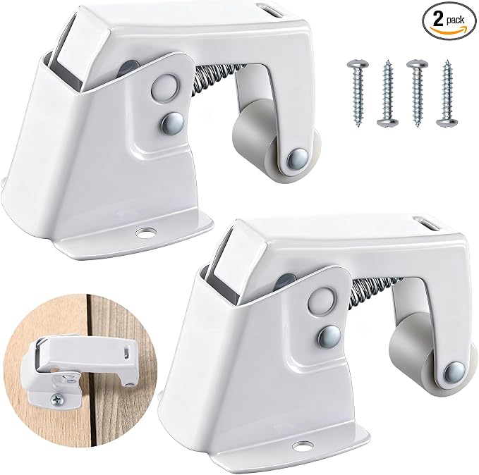 Dreyoo 2 Pack Screen and Storm Door Catch, 1-3/4 x 1-5/8 in, Zinc Plated by Dreyoo